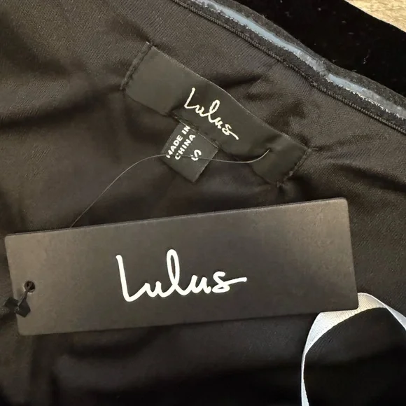 Lulu's Black Strapless Velvet Dress - Picture 6 of 7